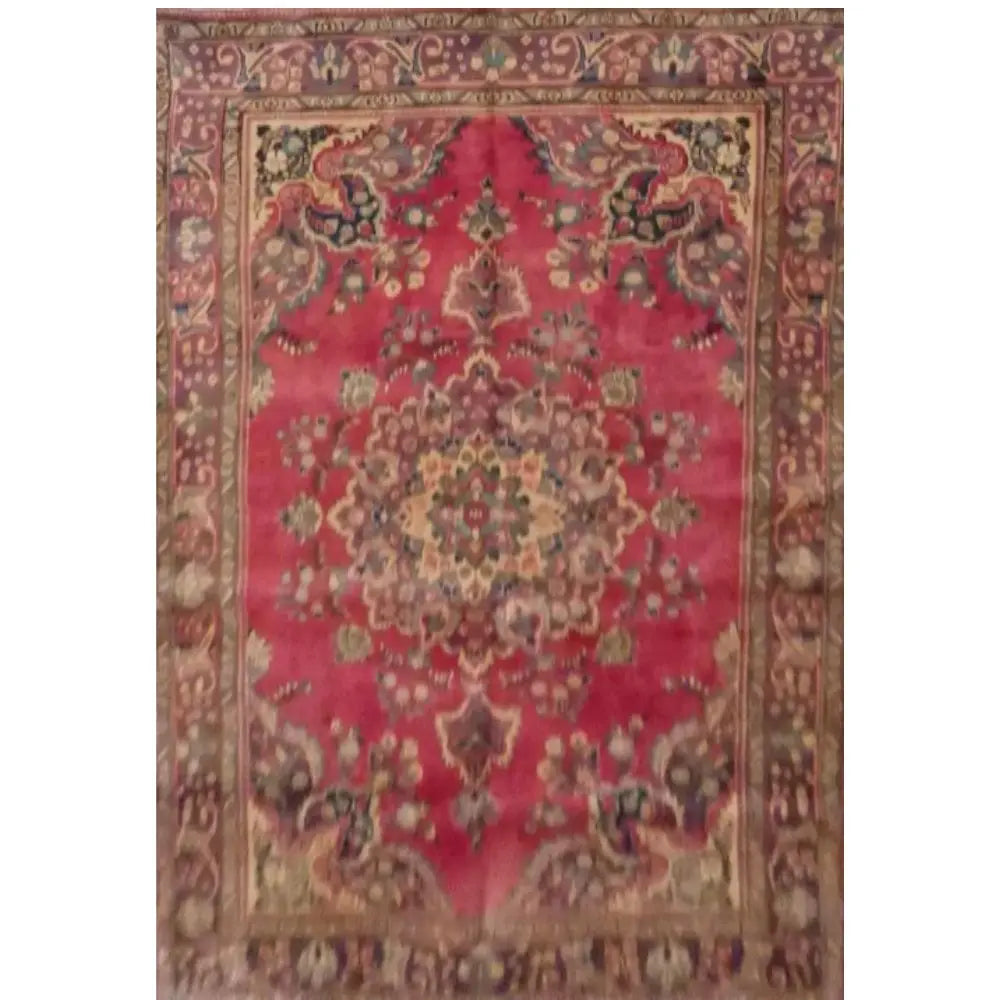 One Of The Kind Persian Tabriz Rug 9'4" x 6'2" zandirugs
